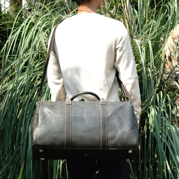 Genuine Leather Holdall, 10 of 12