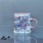 Handmade Ceramic Mug With Asemic And Pastel Brushwork, thumbnail 1 of 5