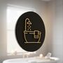 Bathroom Door Sign With Raised Bath Design, thumbnail 3 of 7