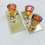 Set Of Four Glass Mirrored Coasters, thumbnail 2 of 6