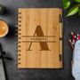 Personalised Eco Bamboo Notebook Split Name, thumbnail 3 of 6