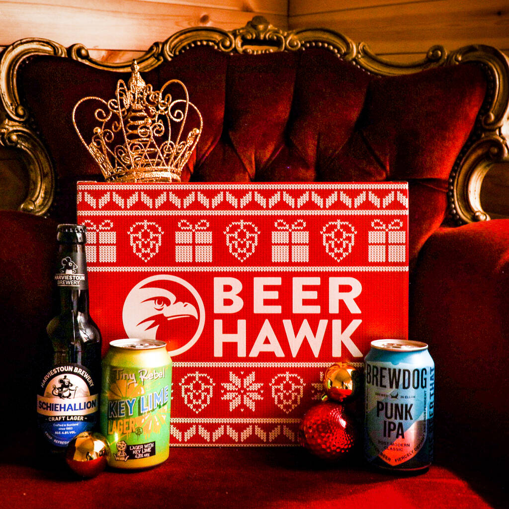 Festive Craft Beer Crate 12 Beers And A Glass By Beer Hawk