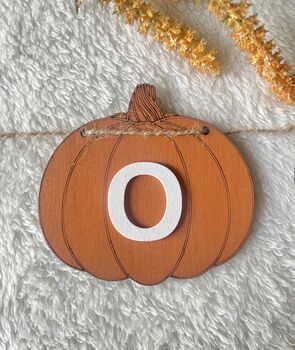 Boo Bunting Banner Halloween Wooden Party Garland, 3 of 9