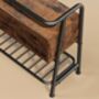 Shoe Storage Bench With Drawer Industrial Style Rack, thumbnail 5 of 6