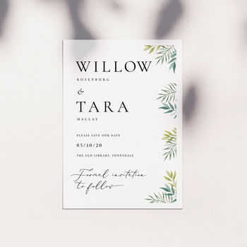 Minimal Botanical Save The Dates And Invitations, 4 of 4