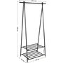 Coat Clothes Rack Coat Stand Two Tier Storage Shelf, thumbnail 6 of 9