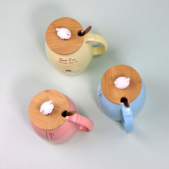 Cat Mugs Ceramic Tea Coffee In Assorted Colours G Decor, 6 of 10