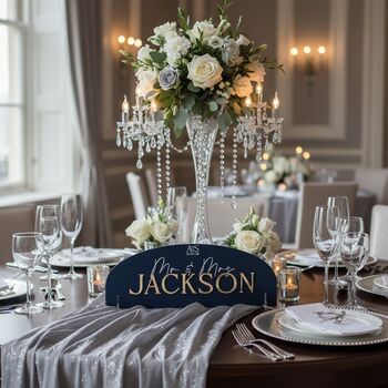 Manhattan Wedding Mr And Mrs Top Table Acrylic Sign, 2 of 4