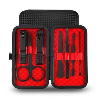 Red And Black Steel Manicure Nail File Gift Set, 4 of 7