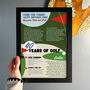 Four Tee Years Of Golf 40th Birthday Gift Personalised Print For Golfer, thumbnail 4 of 4