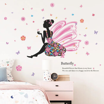Flower Girl Butterfly Wings, Two Designs, Wall Vinyl, 8 of 10
