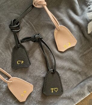 Personalised Leather Bag Charm, 2 of 6