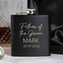 Personalised 6oz Black Script Best Man Groomsman Hip Flask, thumbnail 4 of 6