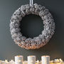 White Frosted Large Pinecone Wreath, thumbnail 1 of 2