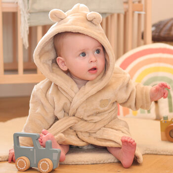 Personalised Baby Dressing Gown Bear, 8 of 10