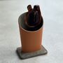 Personalised Recycled Leather Glasses Stand With Suede, thumbnail 7 of 12