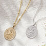 Athena Coin Necklace In 18ct Gold Vermeil Or Silver, thumbnail 1 of 5