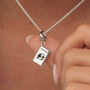 Passport Charm Necklace, Sterling Silver Or Gold Plated, thumbnail 1 of 12