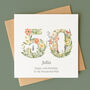 Personalised Botanical Birthday Card – Any Age, thumbnail 3 of 9