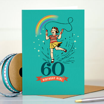 ‘60 Birthday Girl’ 60th Milestone Birthday Card, 3 of 4