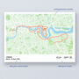 London Personalised Marathon Map Print, thumbnail 3 of 5