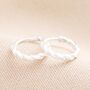 Sterling Silver Twist Rope Huggie Hoop Earrings, thumbnail 5 of 5