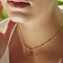 Initial Heart Choker Necklace In Silver Or Gold Vermeil, thumbnail 1 of 6