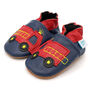 Dotty Fish Fire Engine Soft Leather Baby Shoes With Barefoot Soles, thumbnail 5 of 8
