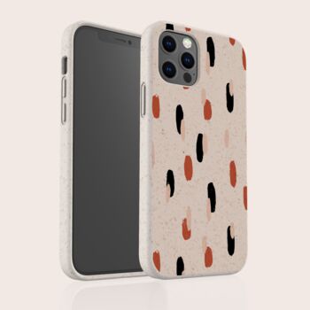 Terracotta Strokes Biodegradable Phone Case, 3 of 8