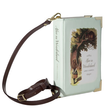 Alice In Wonderland Turquoise Book Small Handbag, 3 of 8
