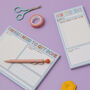 Colourful To Do List Note Pad And Deskpad Set | Daily Tear Off Notepad, thumbnail 2 of 9