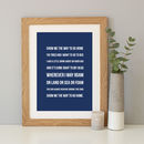 Personalised Song Lyrics Print By Hope And Love 