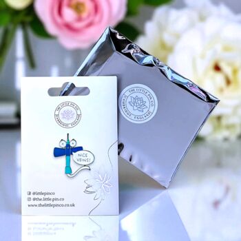 Cartoon Nurse Syringe Iv Needle Nice Veins Enamel Lapel Pin Badge, Gift For Nhs Doctors, Nurses Or Medical Staff, 2 of 8
