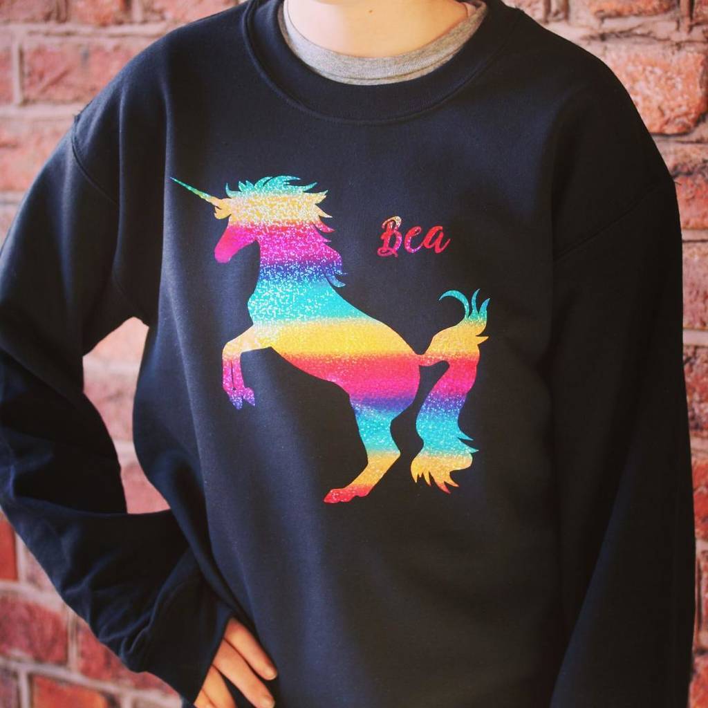 Rainbow Unicorn Personalised Jumper By So Close