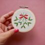 Christmas Mistletoe Embroidery Kit, thumbnail 5 of 7