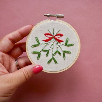 Christmas Mistletoe Embroidery Kit, 5 of 7