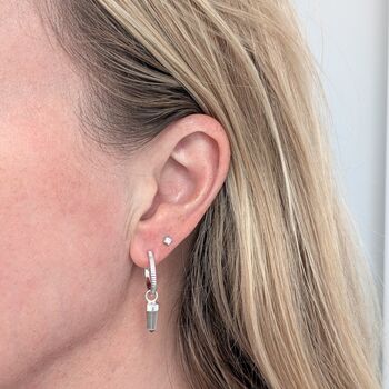 The En Pointe Pyrite Earrings, Silver, 4 of 7