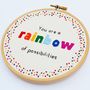 'Rainbow Of Possibilities' Hand Embroidery Hoop Art, thumbnail 3 of 5