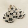 Eco Baby Shoes In Elephant Print Fabric, thumbnail 3 of 12