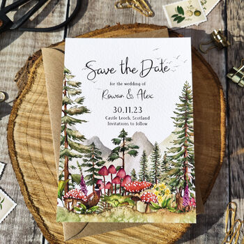 Forest Save The Date Cards And Envelopes, 6 of 6