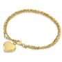 18 K Gold Plated Nugget Heart Locket Bracelet, thumbnail 1 of 5