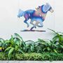 Running Horse Metal Garden Art, Outdoor Wall Decor For Garden Or Patio, thumbnail 6 of 12