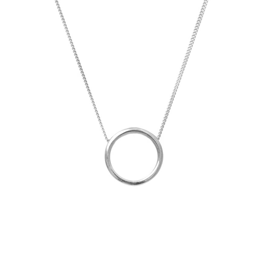 Halo Necklace Silver By Lee Renee | notonthehighstreet.com
