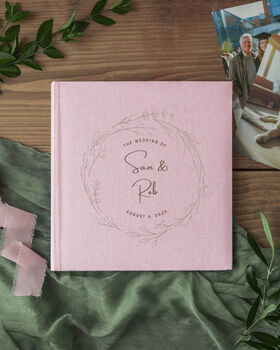 Custom Wedding Guest Book, Linen Photo Album, 3 of 4