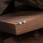 5mm Bezel Cz Crystal Stud Earrings In Sterling Silver, thumbnail 6 of 12