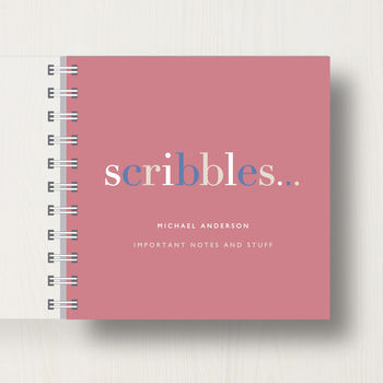 Personalised 'Scribbles' Small Notebook, 10 of 10