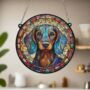 Dachshund Stained Glass Effect Suncatcher, thumbnail 4 of 6