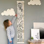 Personalised Monochrome Mountain Adventure Height Chart, thumbnail 1 of 8