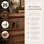 Vintage Monarch Butterfly Brass Knob, thumbnail 3 of 9