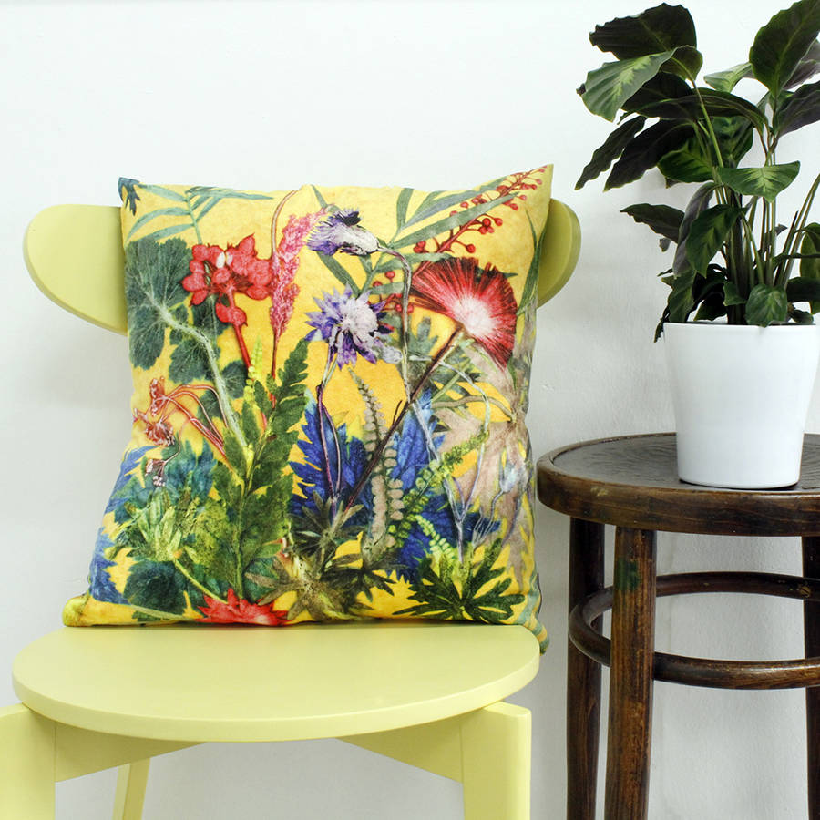 Exotic Tropical Flower Design Scatter And Sofa Cushion, 1 of 4
